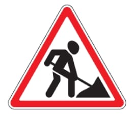 106 darbai kelyje (kelio ruožas, kuriame dirbama)