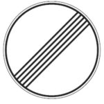 336 Apribojimų pabaiga (Pažymi vietą, nuo kurios baigiasi kelio ženklų Nr. 319, 325, 327, 329, 331–335 galiojimo zona)