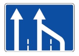 515 dešinės eismo juostos pabaiga (Papildomos eismo juostos arba greitėjimo juostos pabaiga)