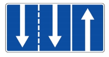 517 eismo kryptys eismo juostose (nurodo eismo kryptis eismo juostose)