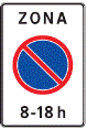 540 Zona, kurioje draudžiama stovėti (Nurodytu laiku, o jeigu laikas nenurodytas, – visą parą transporto priemonėms draudžiama stovėti visuose keliuose, esančiuose teritorijoje už kelio ženklo, išskyrus specialiai stovėti skirtas vietas, pažymėtas atitinkamais kelio ženklais ir (ar) horizontaliuoju ženklinimu)
