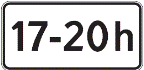 826 Galiojimo laikas (Nurodo, kad kelio ženklas galioja kasdien, nurodytomis valandomis)