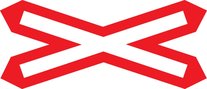 Level crossing without barrier