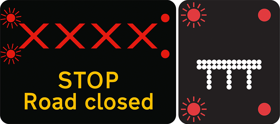 Lane and road closures indicated by red flashing lights are enforced by the police.